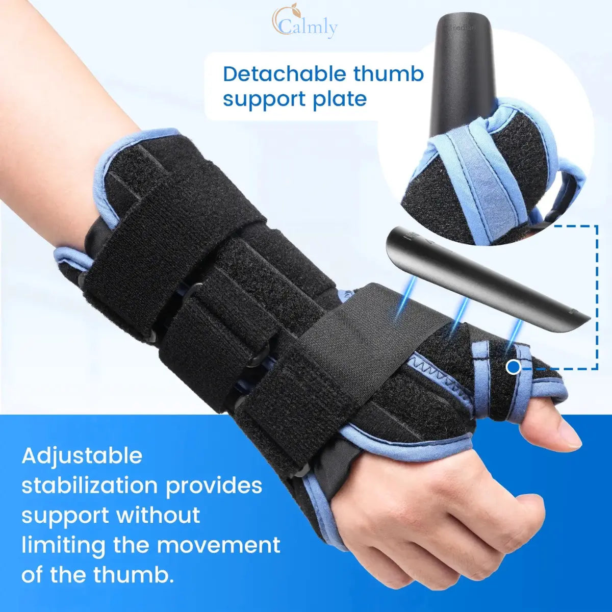Calmly™ Medical Wrist & Thumb Splint - Professional Stability