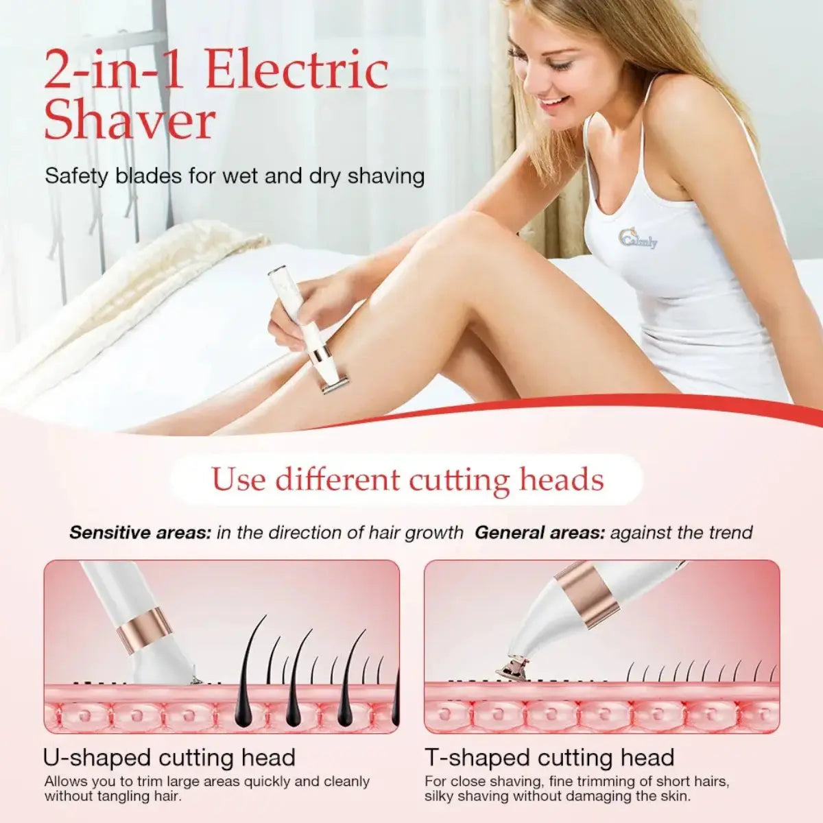 Calmly™ SilkGlide Dual-Head Precision Body Shaver