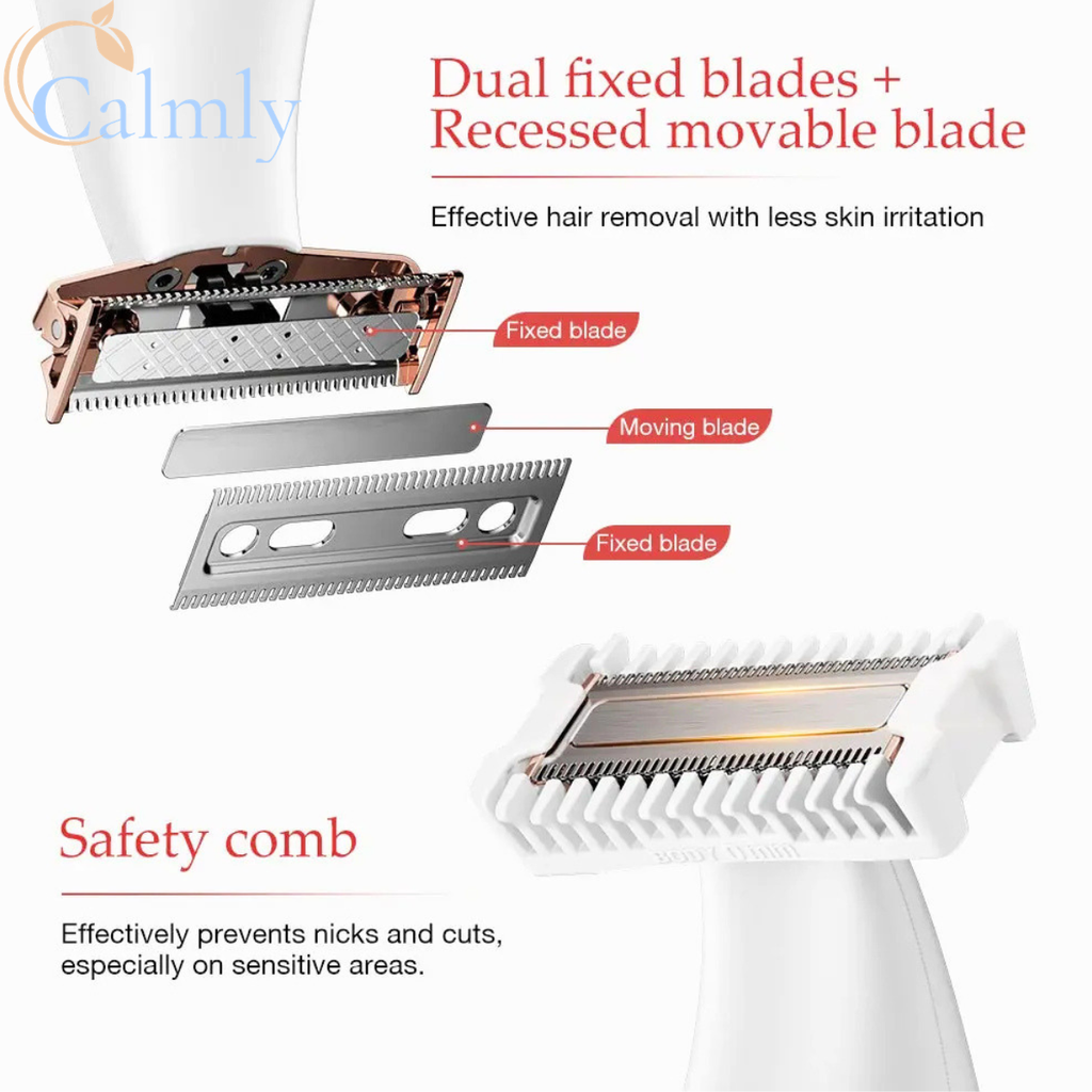 Calmly™ SilkGlide Dual-Head Precision Body Shaver Calmly Co.