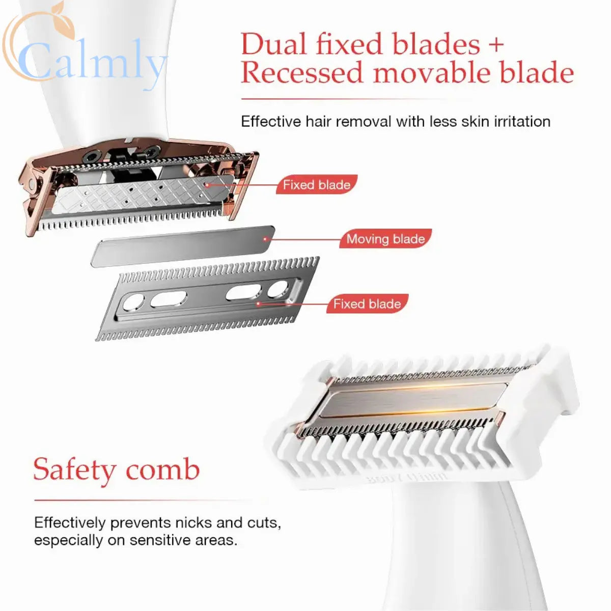 Calmly™ SilkGlide Dual-Head Precision Body Shaver