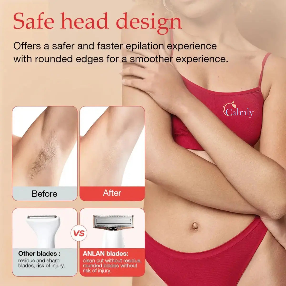 Calmly™ SilkGlide Dual-Head Precision Body Shaver