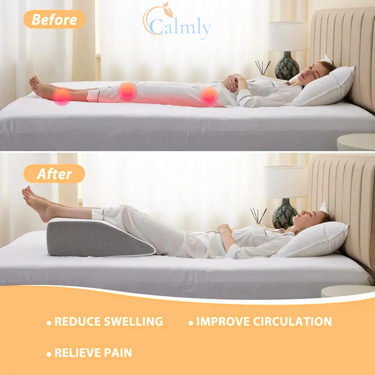 Calmly Gravity-Relief™ Orthopaedic Leg Wedge Calmly Co.
