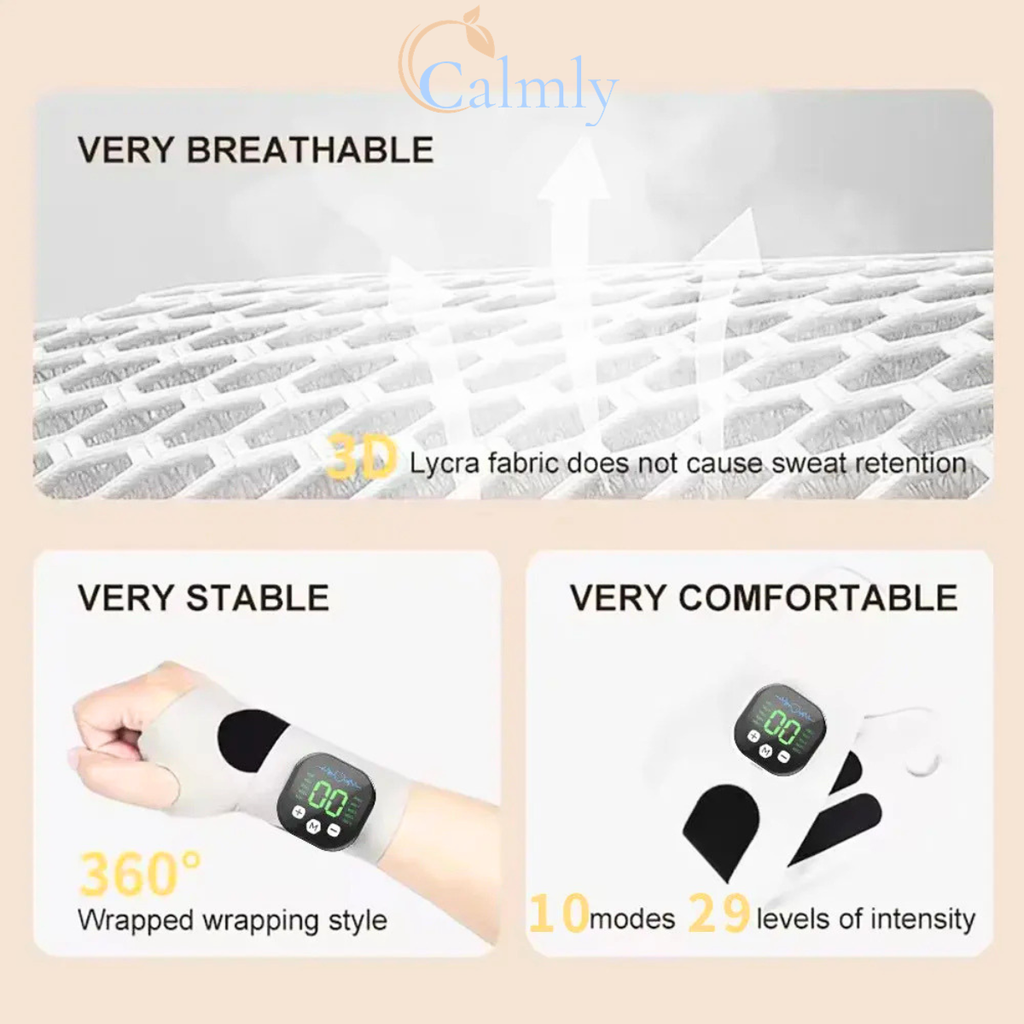 Calmly Flex-EMS™ Kinetic Wrist Massager Calmly Co.