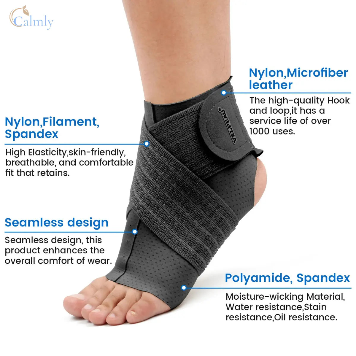 Calmly™ Medical Ankle Compression Sleeve - Dynamic Stabilization