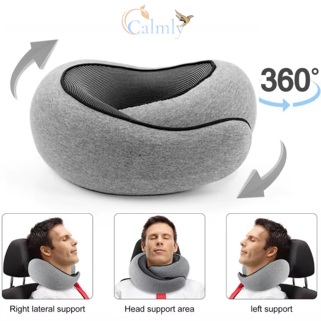 Calmly™ U-Shaped Snail Style Neck Pillow - Ultimate Comfort for Travel and Rest Calmly Co.