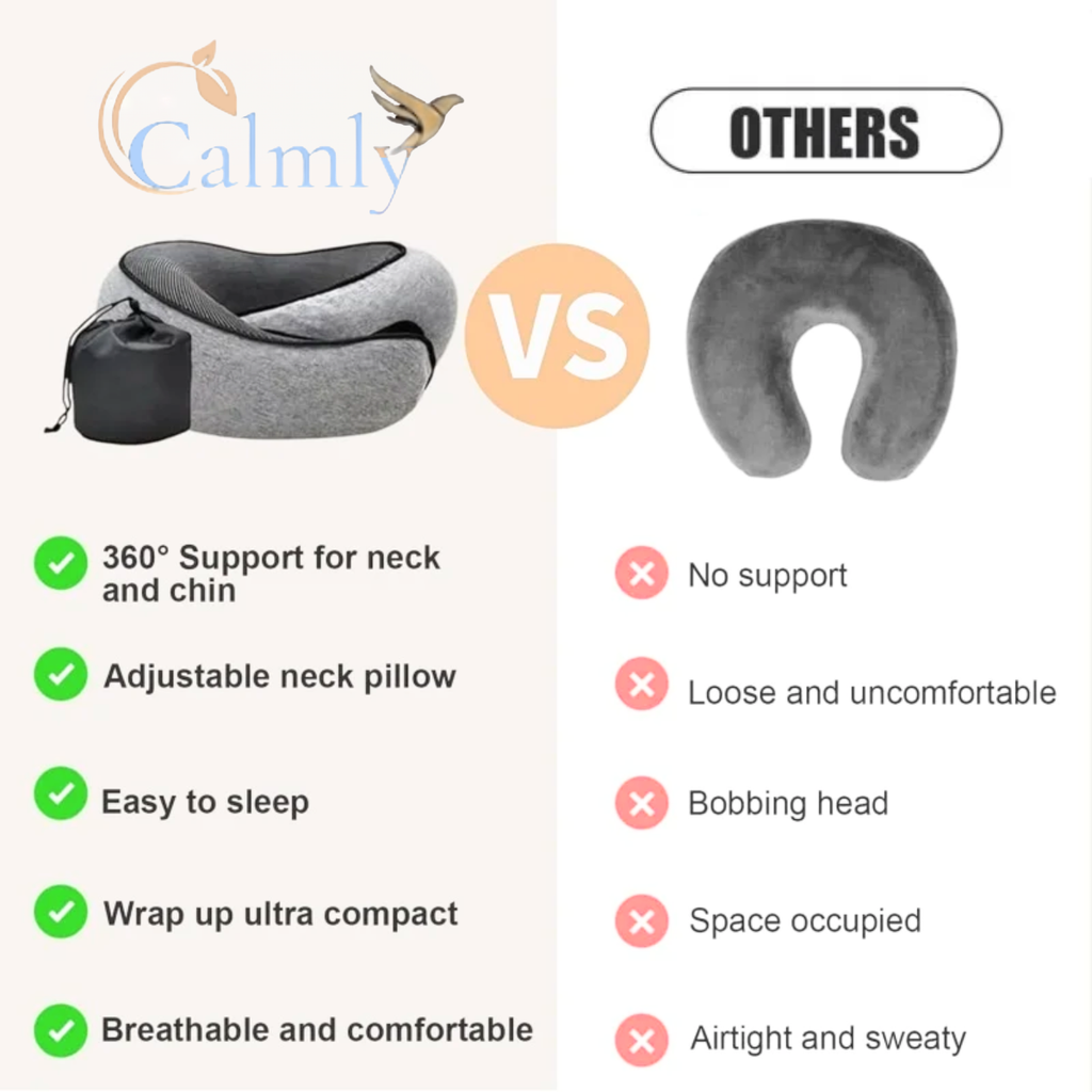 Calmly™ U-Shaped Snail Style Neck Pillow - Ultimate Comfort for Travel and Rest Calmly Co.