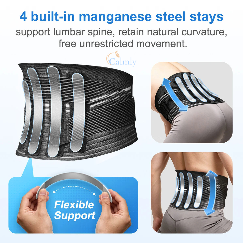Calmly™ | Velpeau® Ergonomic Lumbar Support Belt & Lower Back Brace Calmly Co.