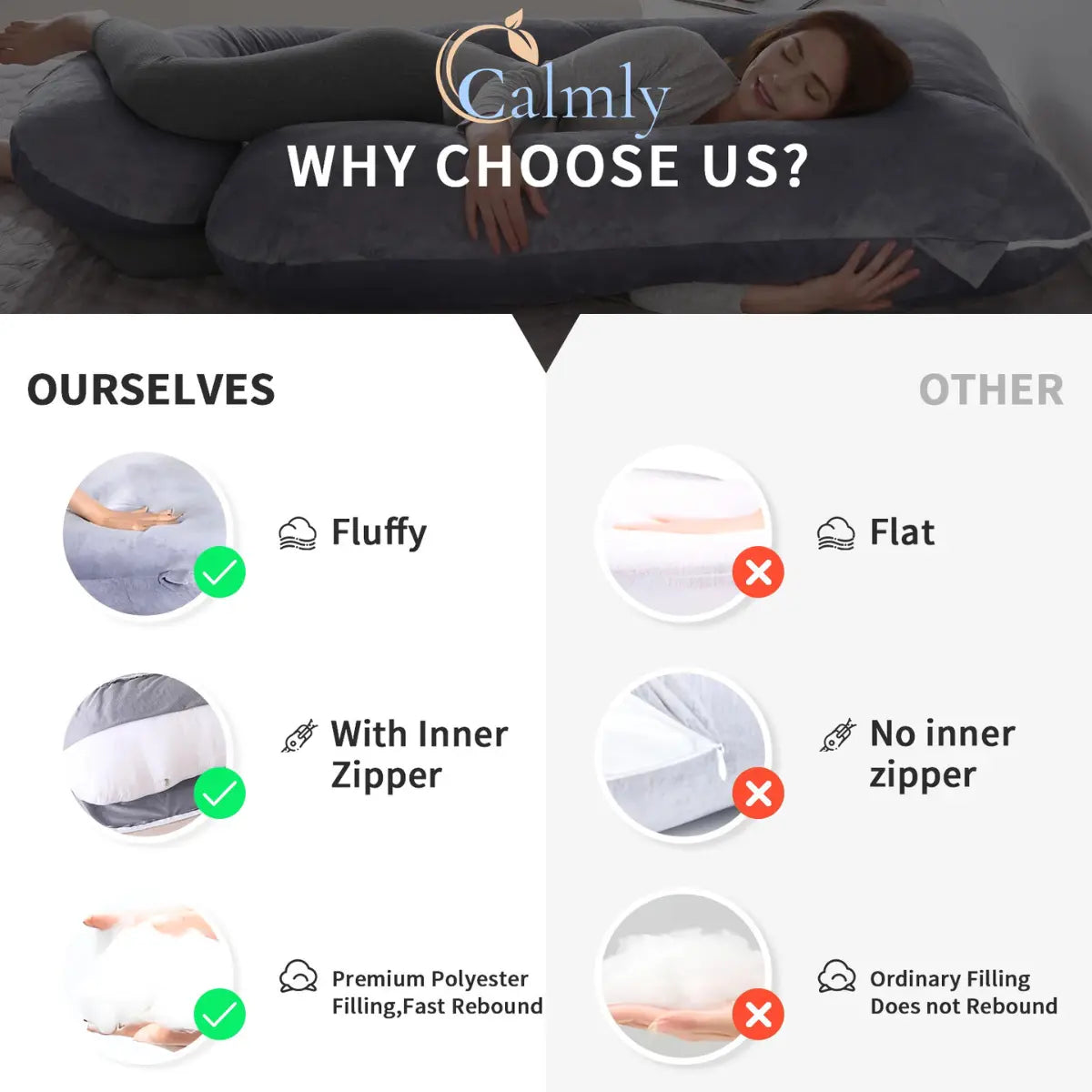 Calmly™ C-Hug Maternity Pillow