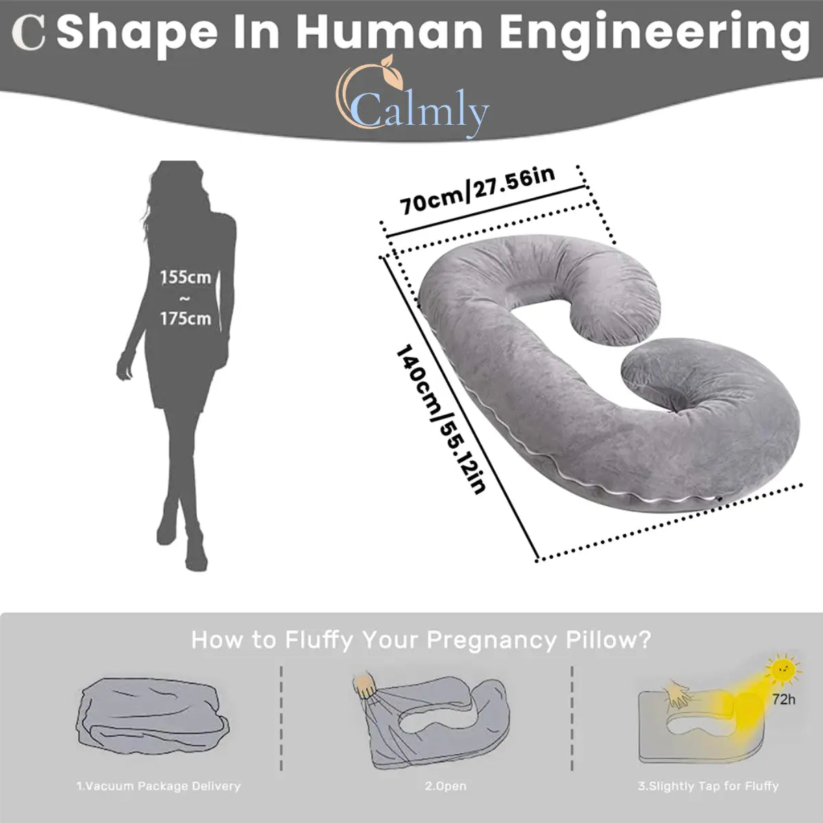 Calmly™ C-Hug Maternity Pillow