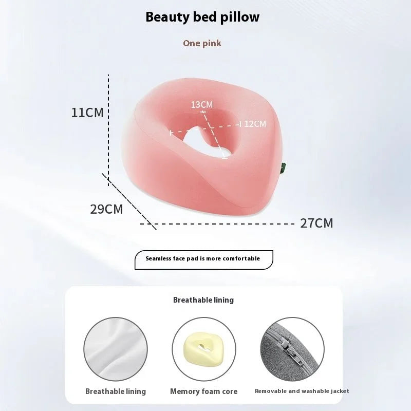 Face Down Pillow Prone Pillow for Prone Face Down Resting Comfort Memory Foam Ergonomics Home Massage Headrest for Beauty Salon Calmly Co.