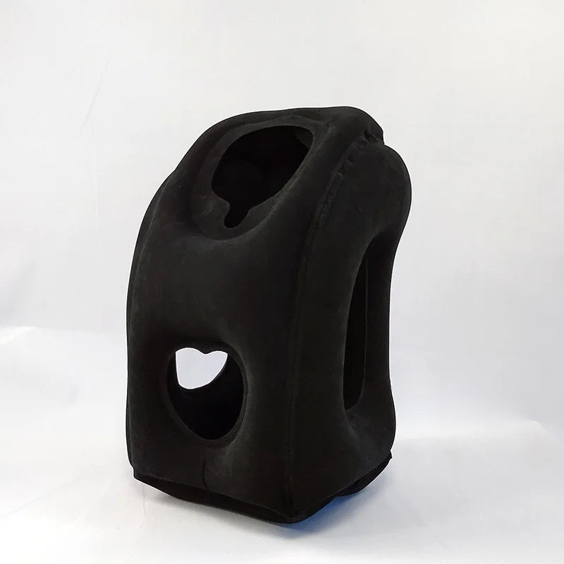 New Pattern Inflatable Travel Pillow Portable Chin Support Neck Pillow for Airplane Car Bus Train Office Nap Rest Support Pillow Calmly Co.