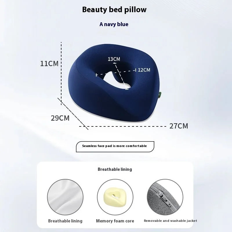 Face Down Pillow Prone Pillow for Prone Face Down Resting Comfort Memory Foam Ergonomics Home Massage Headrest for Beauty Salon Calmly Co.
