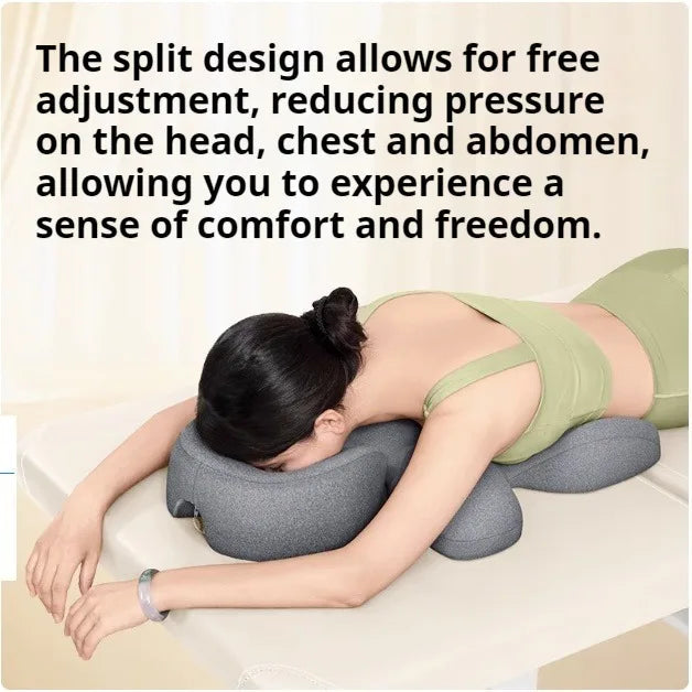 Face Down Pillow Prone Pillow for Prone Face Down Resting Comfort Memory Foam Ergonomics Home Massage Headrest for Beauty Salon Calmly Co.