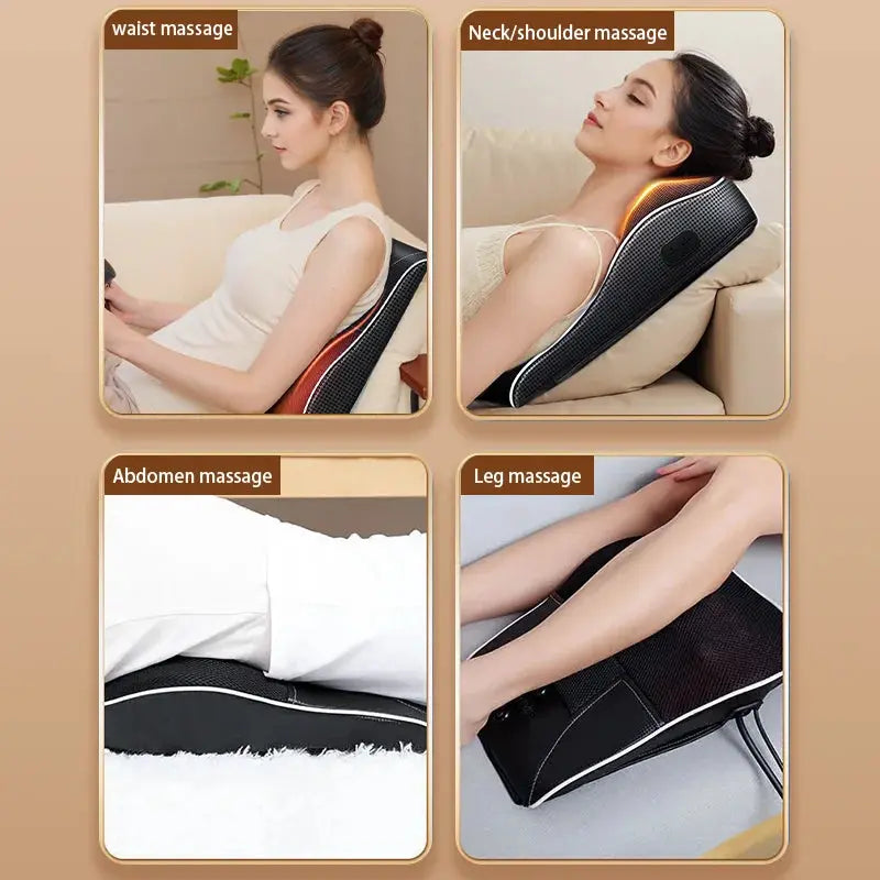Calmly Shiatsu Neck & Back Massager Pillow Calmly