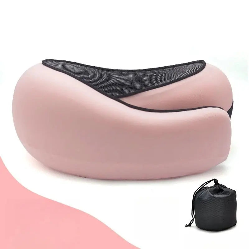 U-shaped Pillow Snail Style Travel Neck Pillow Memory Foam Travel Neck Support Portable Adjustable Soft Noon Break Sleep Pillows Calmly Co.