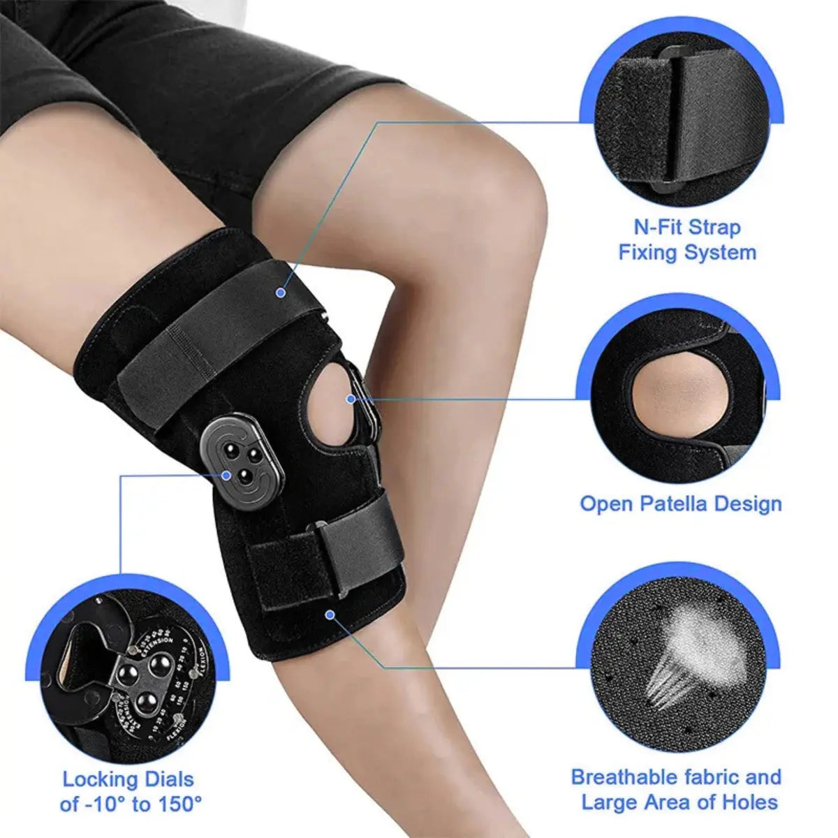 Calmly Adjustable Knee Brace with Lateral Support Calmly Co.