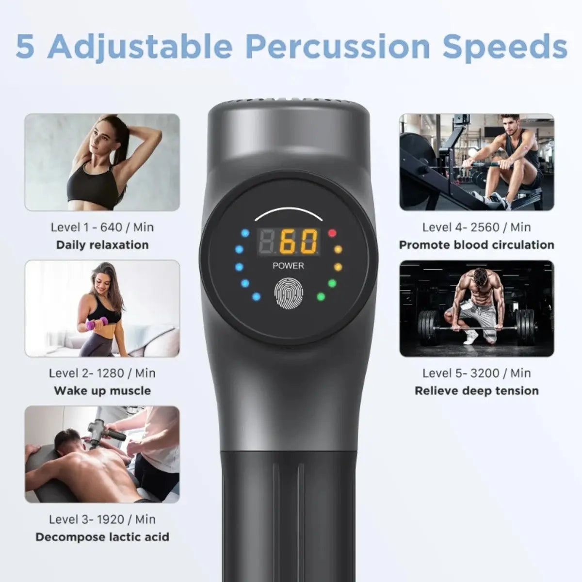 Calmly Mebak Deep Tissue Percussion Massage Gun Calmly Co.