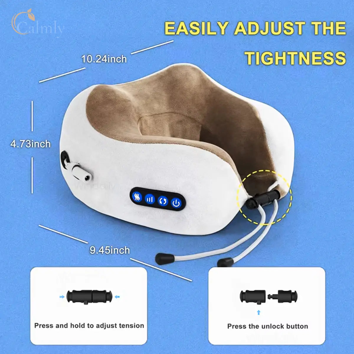 Calmly™ | Shiatsu Massage & Heat Recovery Pillow Calmly Co.