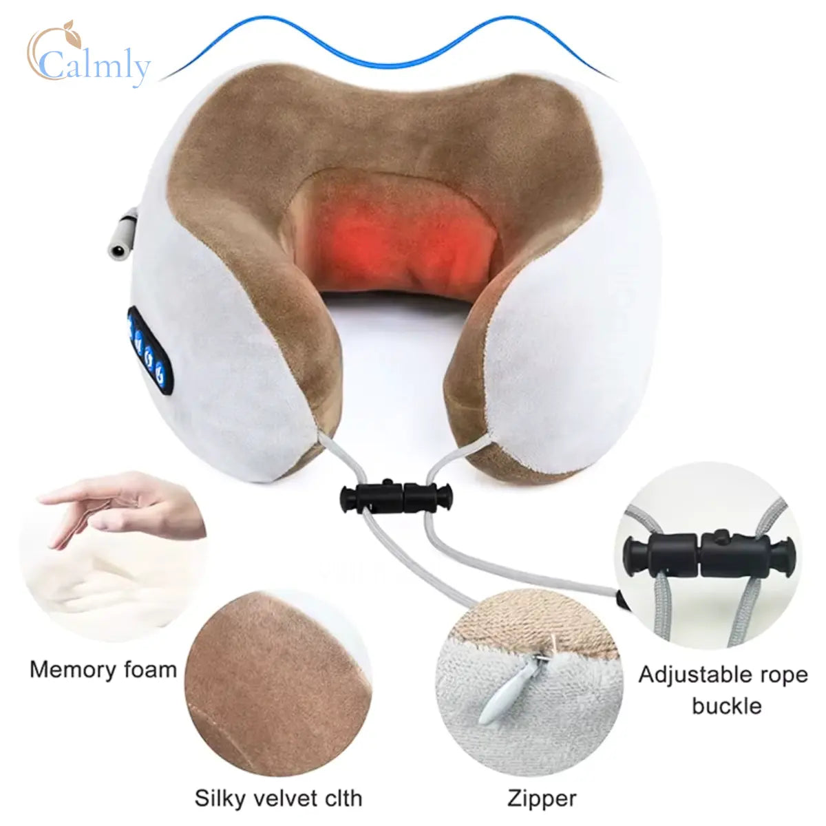 Calmly™ | Shiatsu Massage & Heat Recovery Pillow Calmly Co.