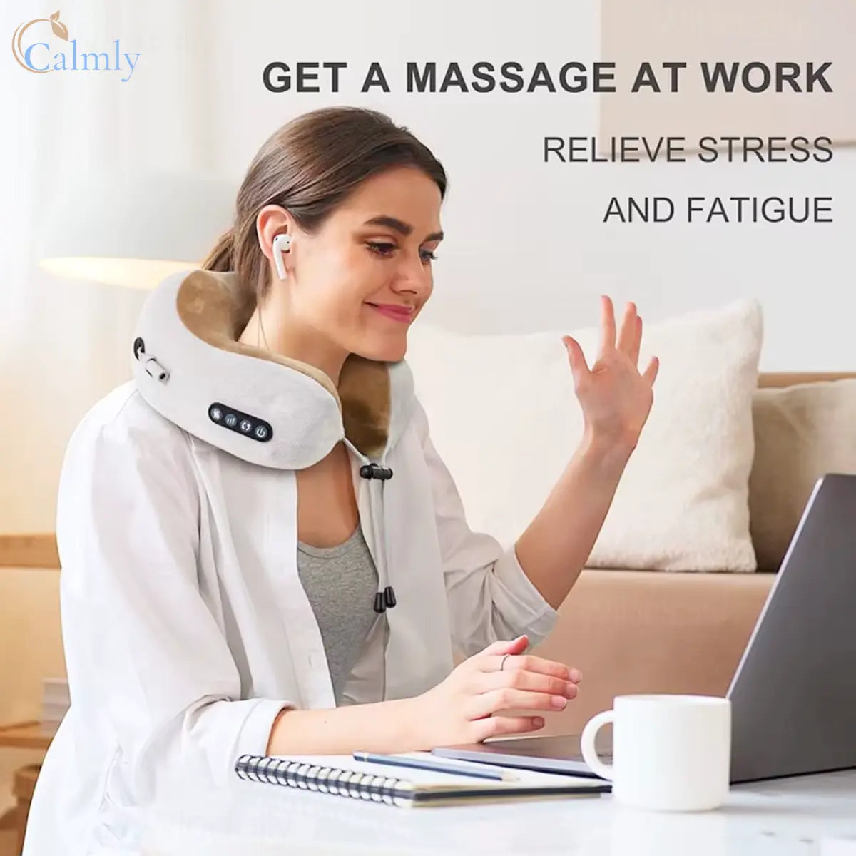 Calmly™ | Shiatsu Massage & Heat Recovery Pillow Calmly Co.