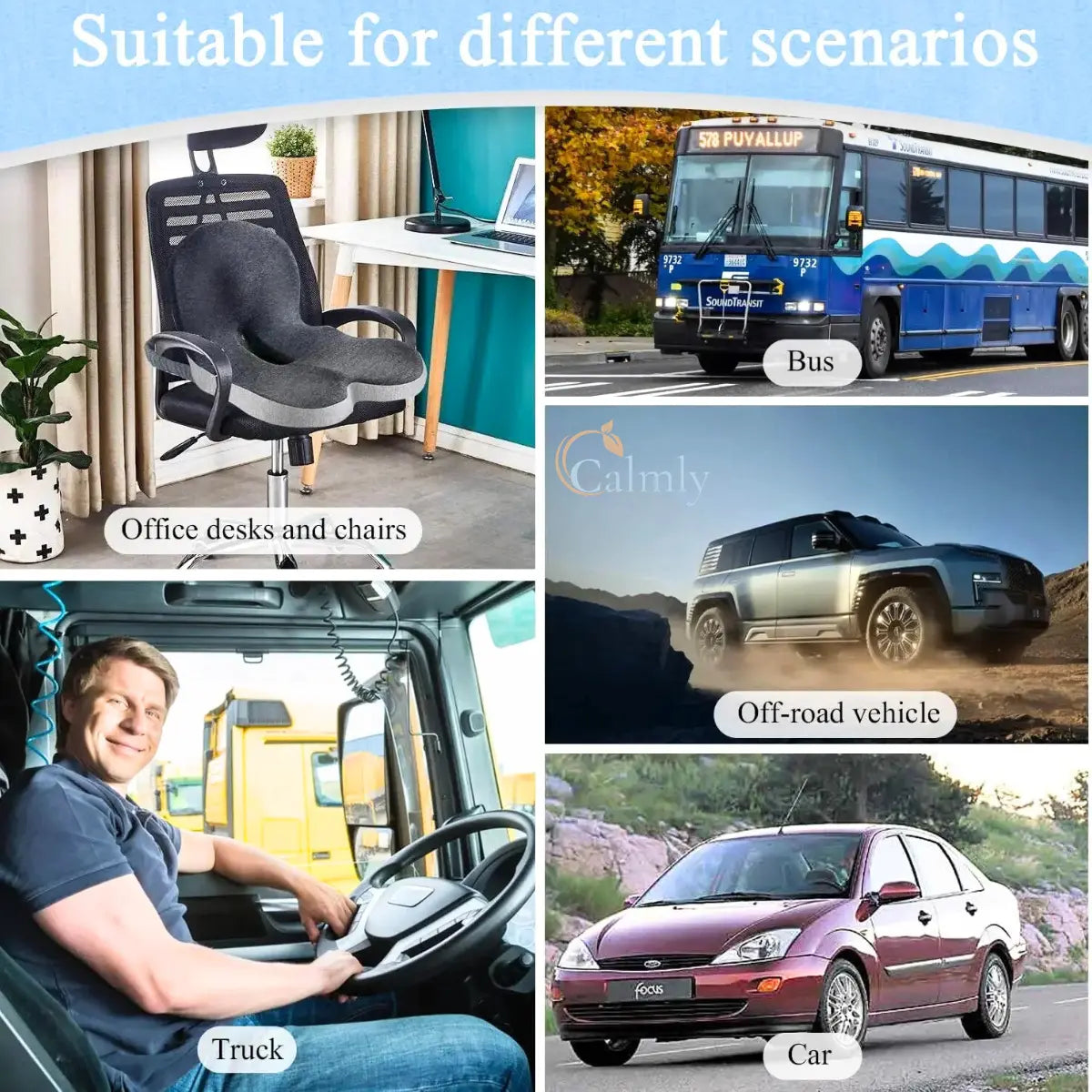 Calmly™ ErgoDrive 360 | Orthopaedic Support Comfort System Calmly Co.